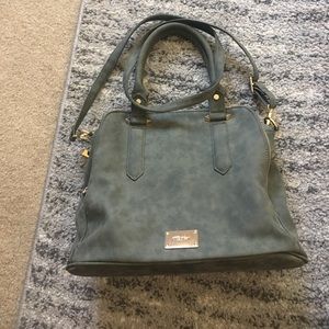 Nine West olive green saddle with long strap