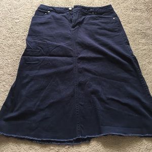 Navy Cato denim skirt