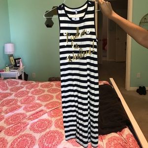 Black, white, and gold maxi dress for kids