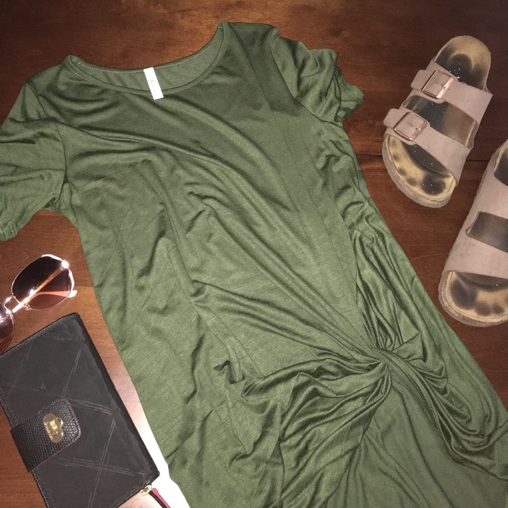 Side Knot Top • Olive Green - Picture 2 of 5