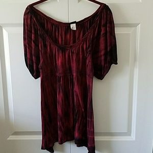 Maroon Flowy Top