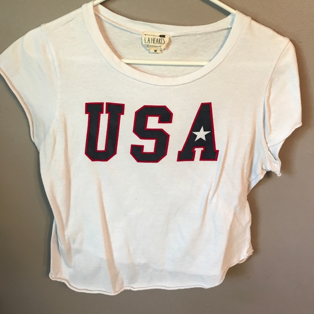 USA crop tee