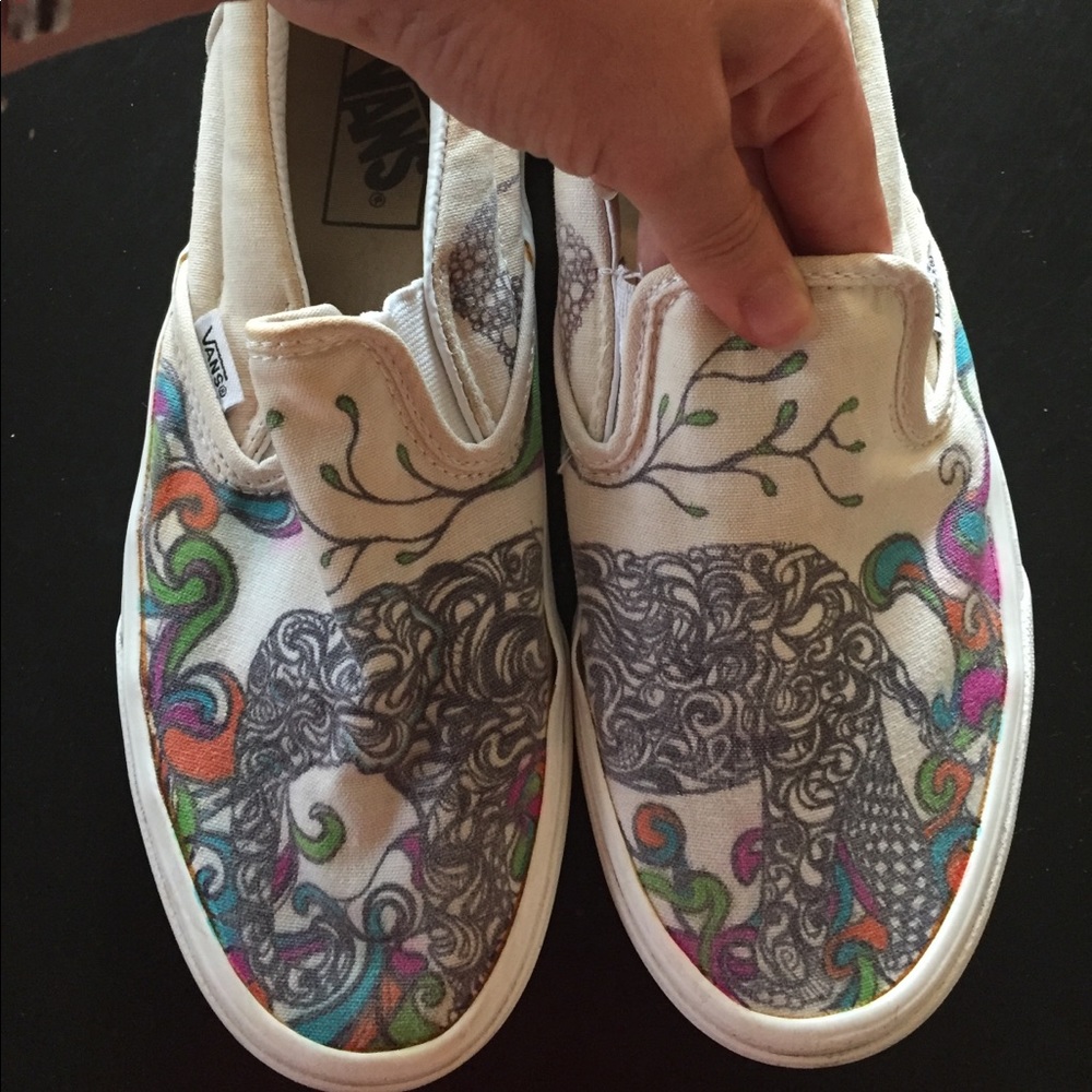 Hand Drawn Elephant Vans