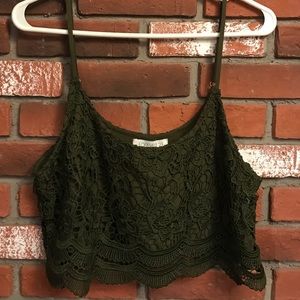 NWT Green Crop Top