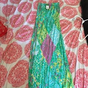 New multicolored lilly Pulitzer maxi dress xs