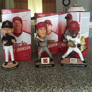 3 Dbacks Collectable Bobbleheads