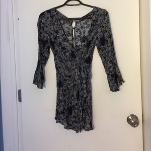 Printed free people romper