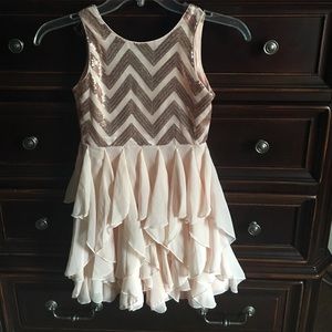 Pale pink dress with sequins