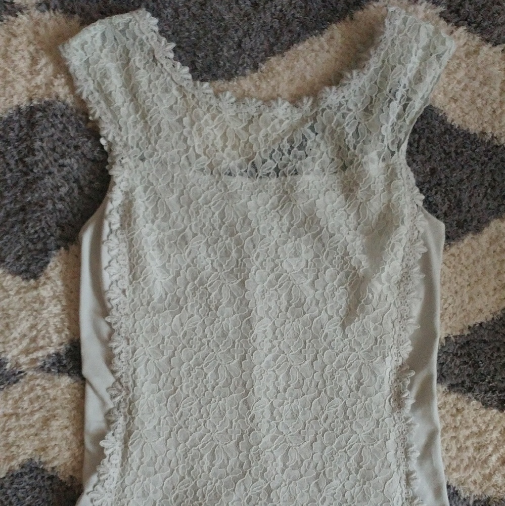 Express mint lace shirt