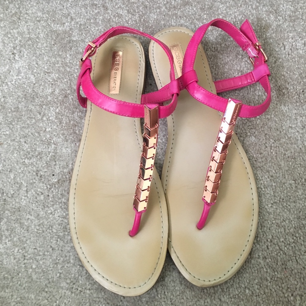 BCBG pink sandals