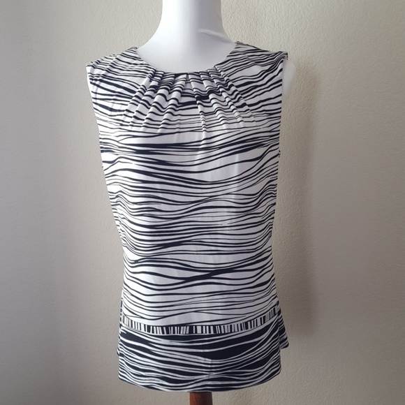 Calvin Klein Striped Blouse - Picture 1 of 3