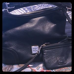 Dooney and Bourke black shoulder bag with wristlet