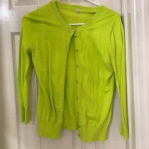 Small lime green cardigan