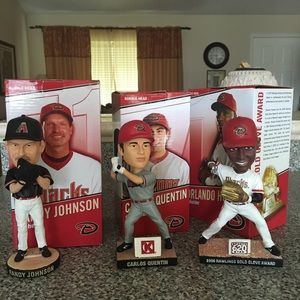 3 Dbacks Bobble head collectibles