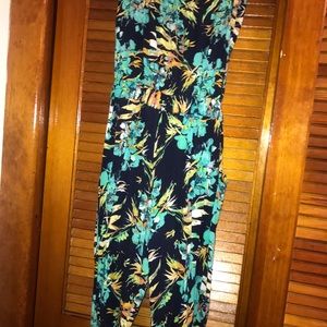 Floral Hawaiian pant jumpsuit // romper