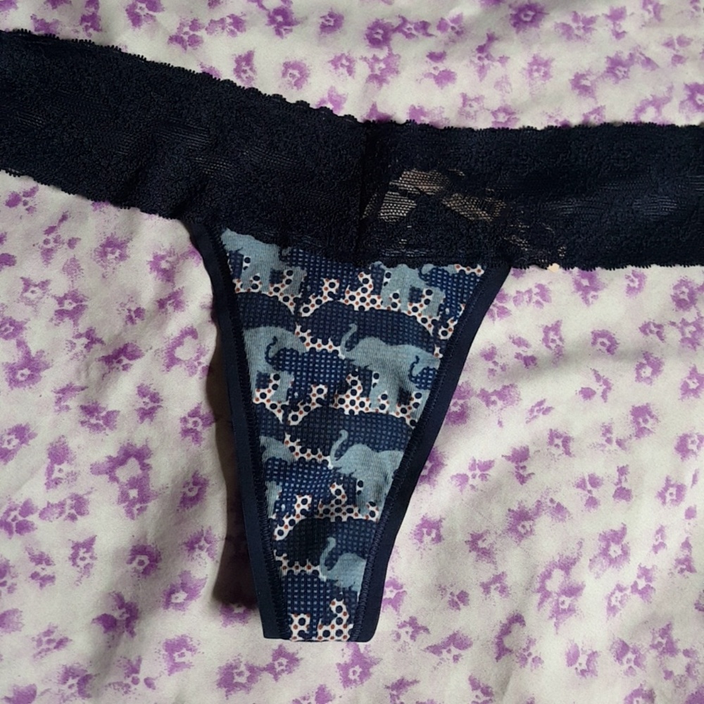 Elephant print thong