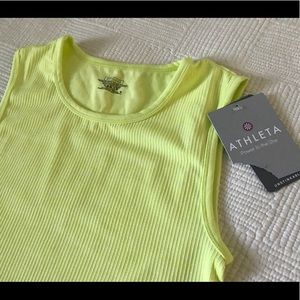 NWT ATHLETA Racerback Tank ~ Yellow ~ size S