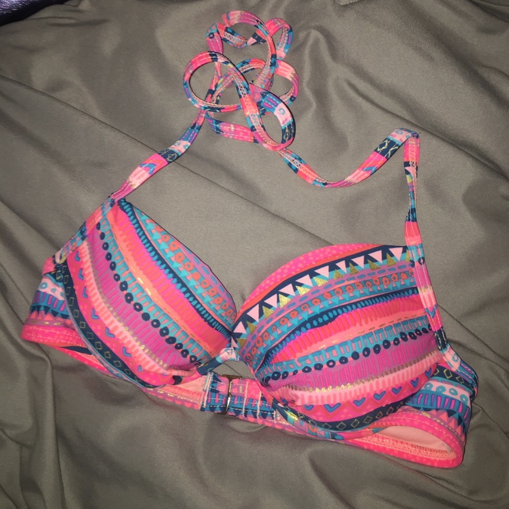 patterned bikini top