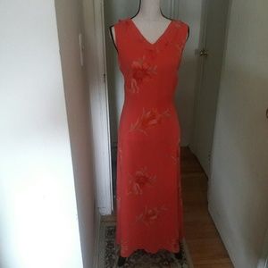 Women'Maxi Sleeveless Dress Fliral Rayon