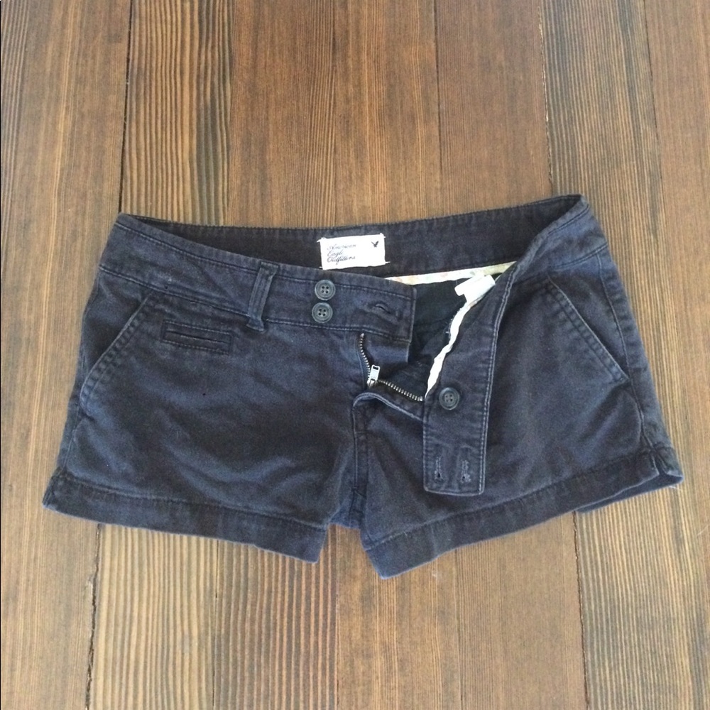 American Eagle Black Chino Shorts