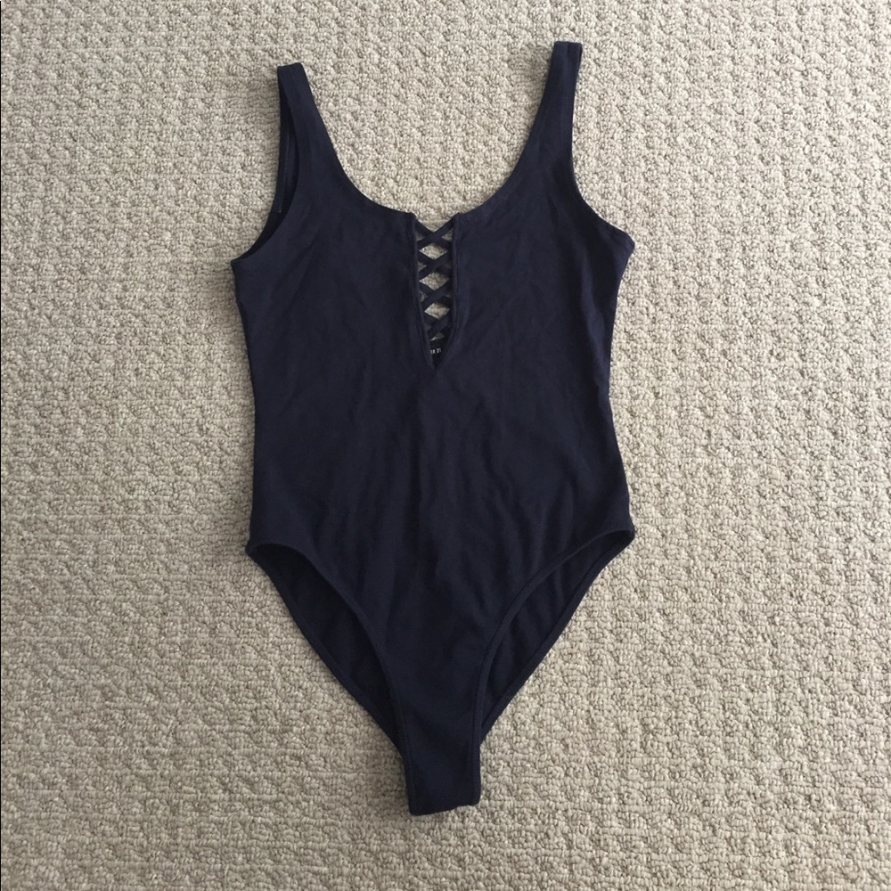NWOT Forever21 Navy Bodysuit