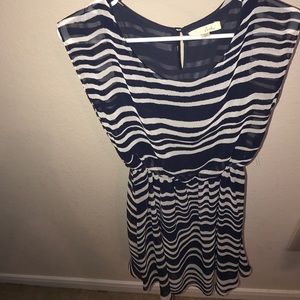 Navy and white lush skater dress size XS