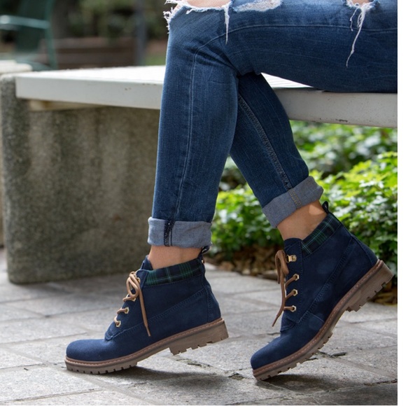 Tommy Hilfiger Shoes - 🎉SALE Tommy Hilfiger Tassie-Med Blue Suede Boots