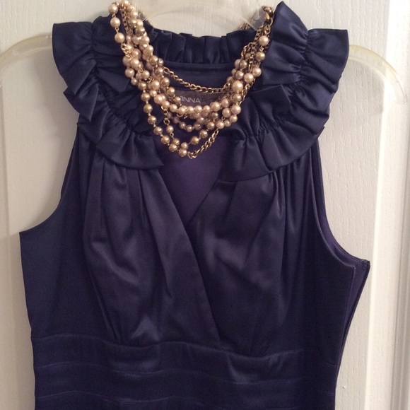 Donna Ricco New York navy dress, size 6 - Picture 2 of 3