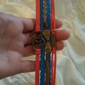 🎃💕🆕💕 2/$15 Owl Infinity Heart Braided Wrist Bracelet🛍🎃