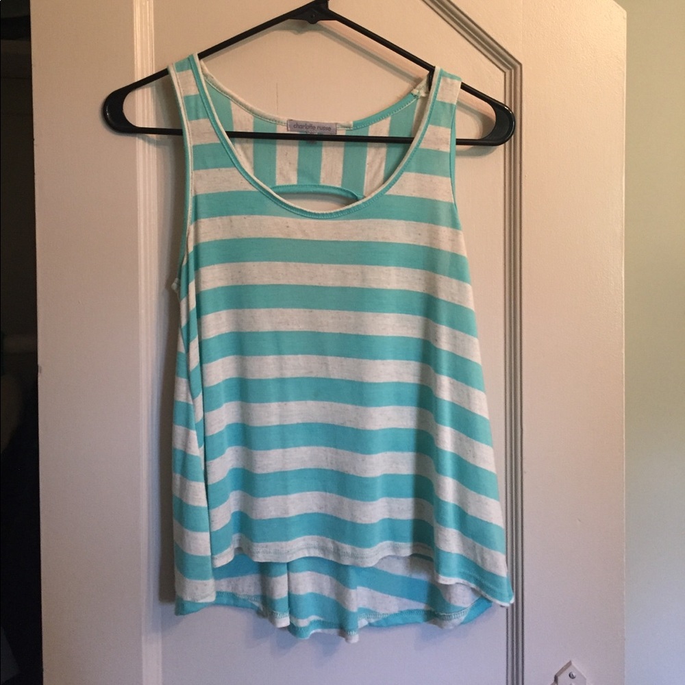 Charlotte Russe Teal & White Top