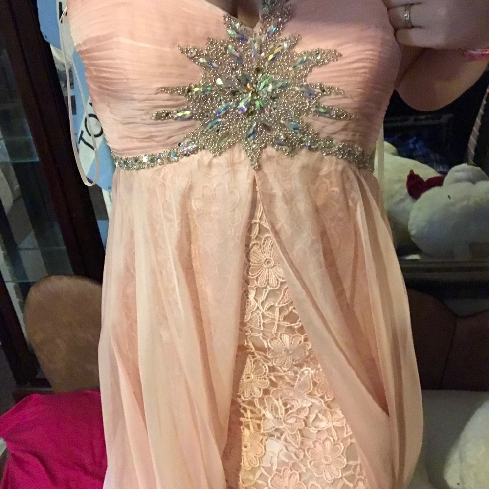 Gorgeous baby pink prom dress