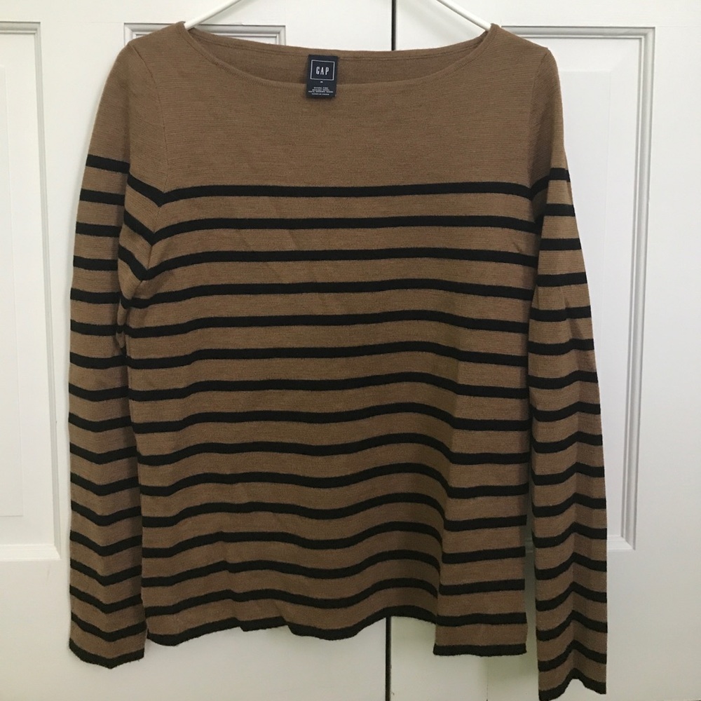 Gap brown and black striped wool sweater, size M