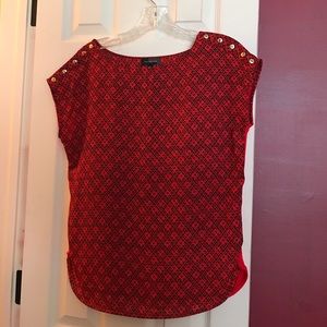 Red and black limited blouse