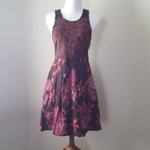Free People Brown Floral Dress