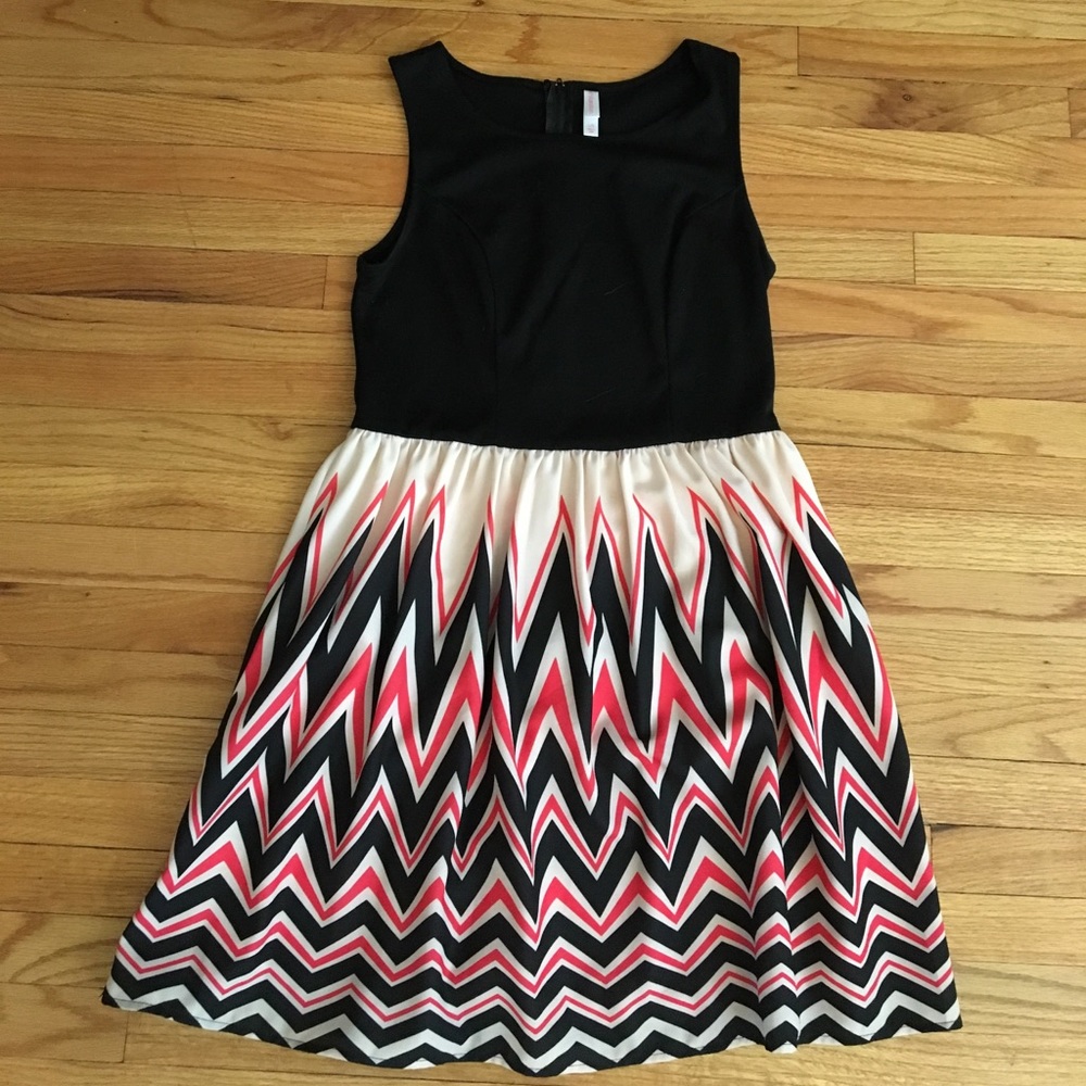 Xhilaration Chevron Fit and Flare Dress