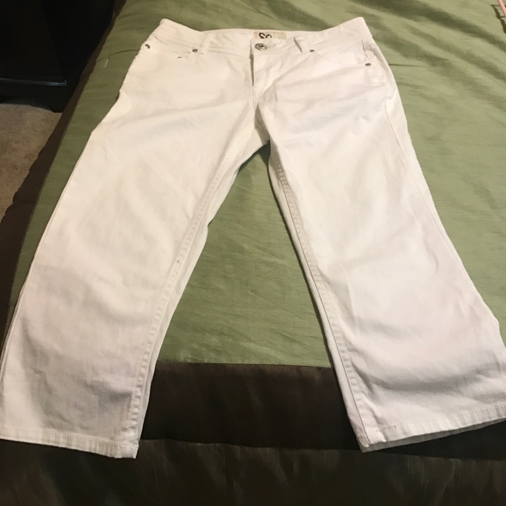 White Capris.