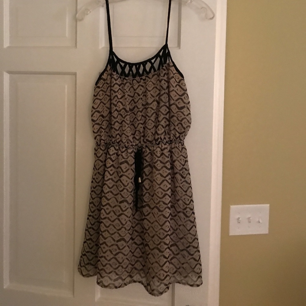 Brown and black dress