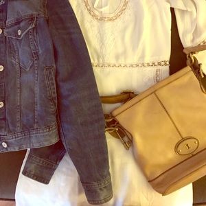 Fossil tan leather purse