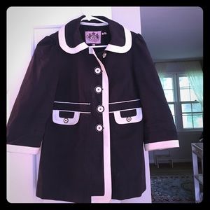 Juicy Couture navy fall jacket w white trim
