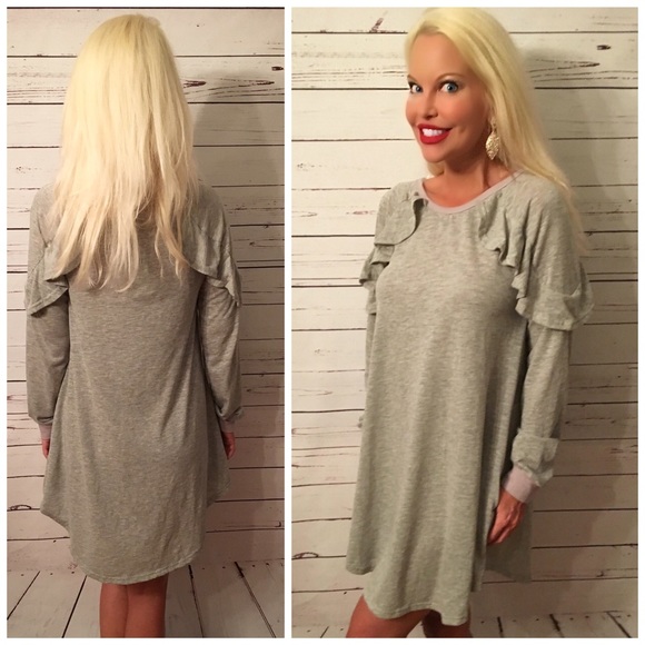 LAST 1!! Dress with Pockets and Ruffled Detail! - Picture 4 of 5