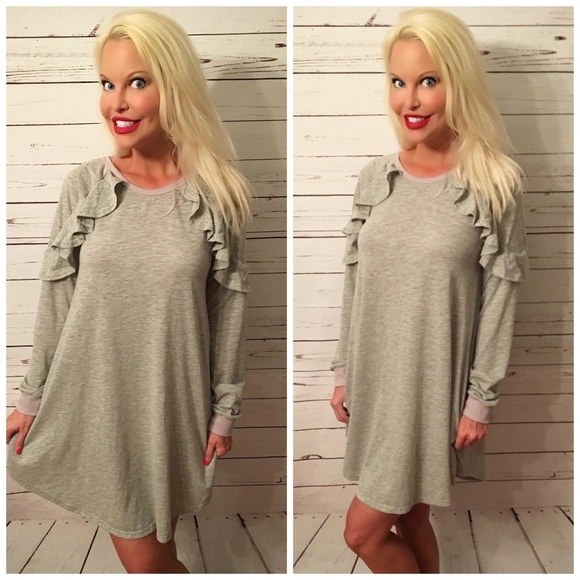 LAST 1!! Dress with Pockets and Ruffled Detail! - Picture 5 of 5
