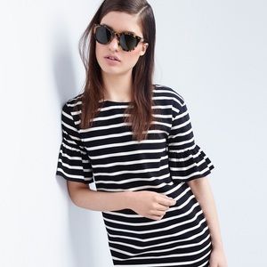 J.Crew Small Black & White Striped Dress Like New