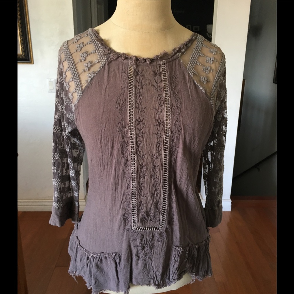 Mauve purple lace shirt