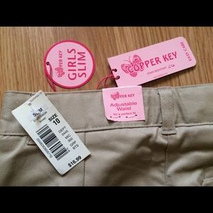 Copper key khaki pants girls size 10slim