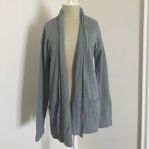 J crew gray cardigan