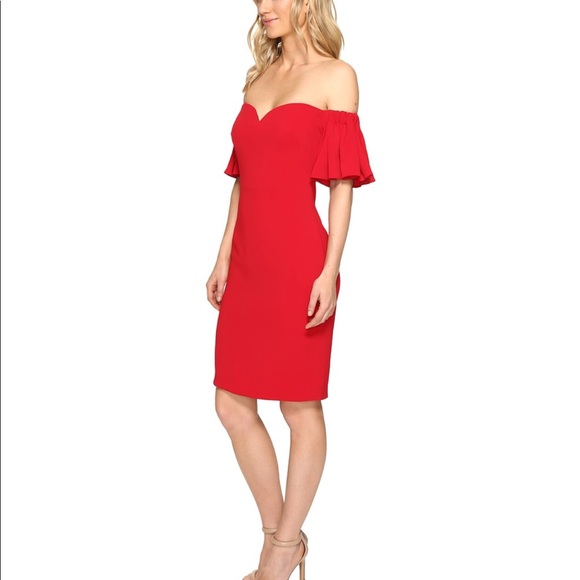 Badgley mischka off the shoulder dress