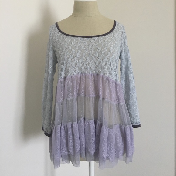 Free People long sleeve lace top - Picture 1 of 3