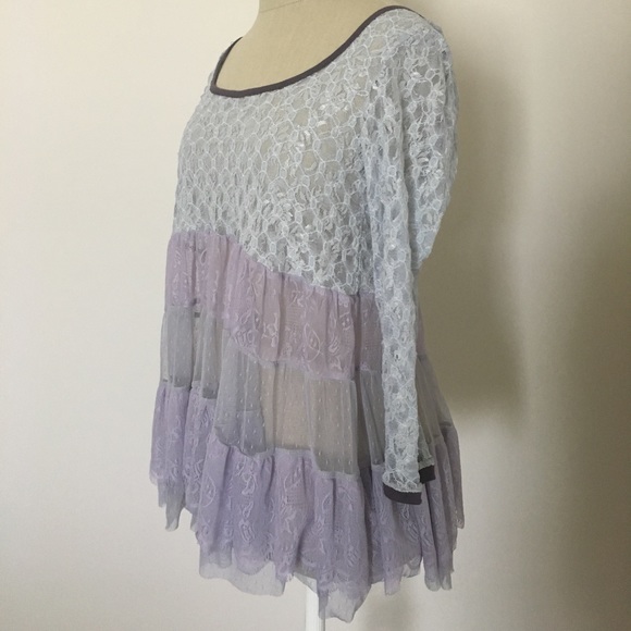 Free People long sleeve lace top - Picture 3 of 3