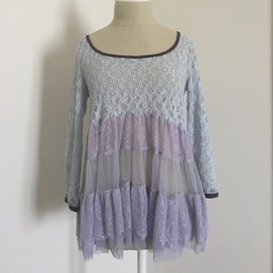 Free People long sleeve lace top
