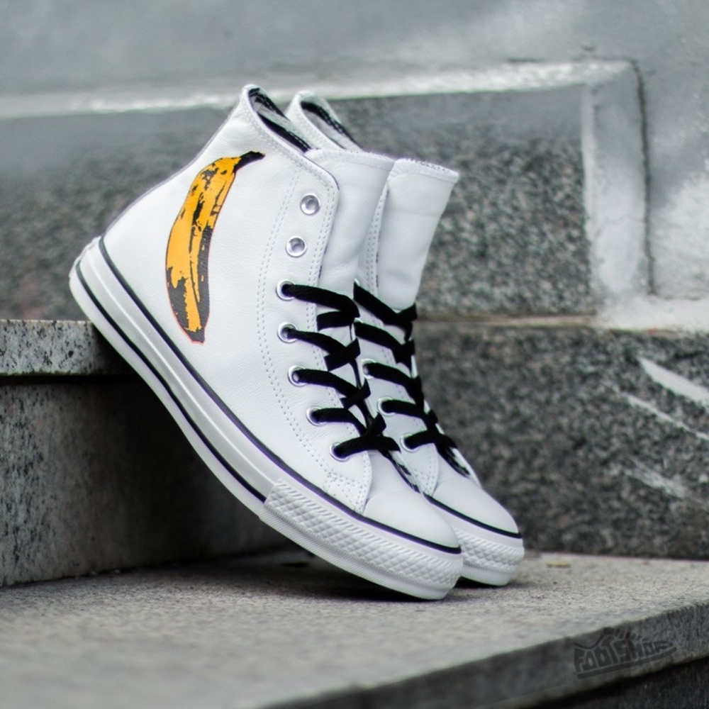 1 HOUR SALE! Converse size10 Andy Warhol leather - Picture 4 of 5